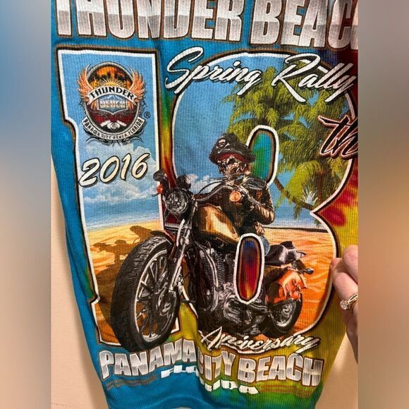 Bike Week Ribbed Tye Dye Tank Large 2016 Thunder Beach - Picture 4 of 5